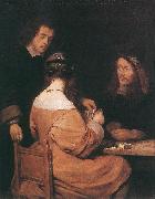 TERBORCH, Gerard Card-Players awr oil painting